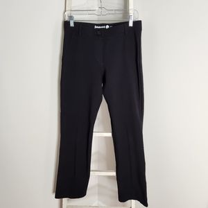 Betabrand womens Medium Petite black straight leg classic dress yoga pant